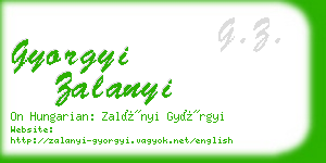 gyorgyi zalanyi business card